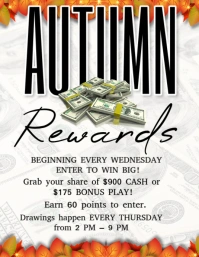 White Maximalist Autumn Rewards Flyer (us Letter) template