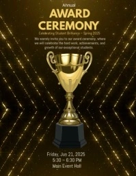 White Maximalist Award Ceremony Flyer (us Letter) template