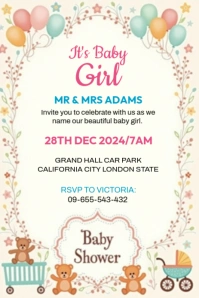 White Maximalist Baby Boy Shower Pinterest Graphic template