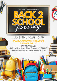 White Maximalist Back 2 School Giveaway  A4 template