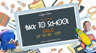 White Maximalist Back To School  Digital Display (16:9) template
