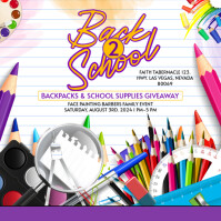 White Maximalist Back To School Event Instagram Post template