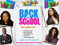 White Maximalist Back To School Flyer Flyer (us Letter) template