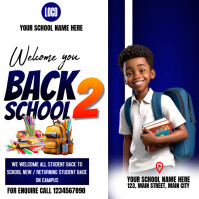 White Maximalist Back To School Flyer Instagram Post template