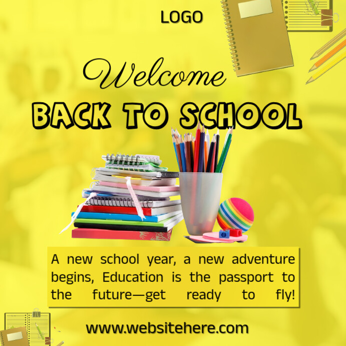 White Maximalist Back To School Flyer Instagram Post template