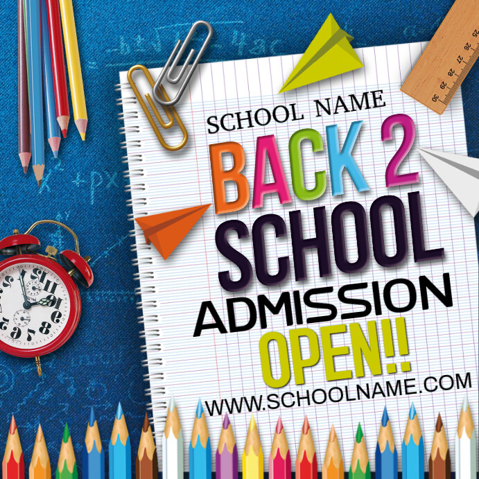 White Maximalist Back To School Instagram Post template