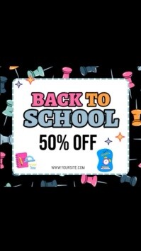 White Maximalist Back To School  Instagram Story template