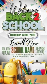 White Maximalist Back To School Instagram Sto template