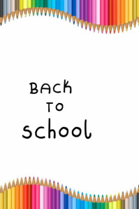 White Maximalist Back To School  Poster template