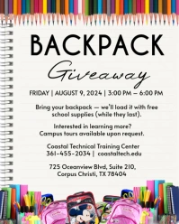 White Maximalist  Backpack Giveaway Instagram Portrait template