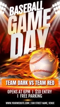 White Maximalist Baseball Tournament Instagram Story template