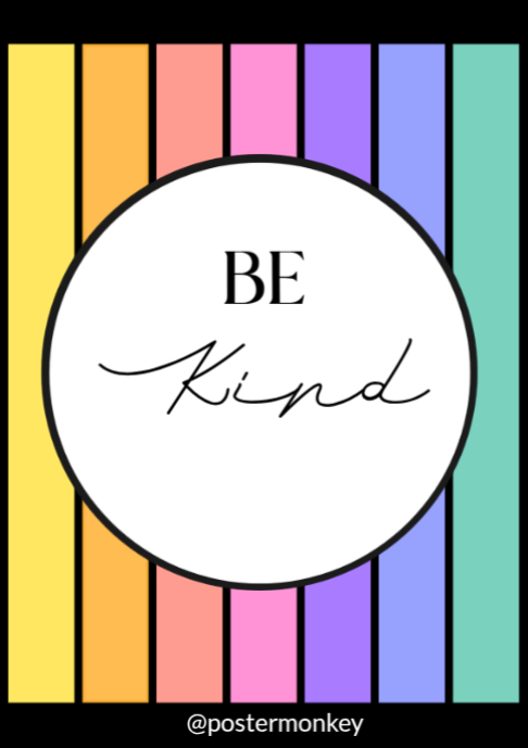 White Maximalist Be Kind A2 template