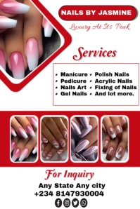 White Maximalist Beauty Flyer  Pinterest Graphic template