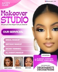 White Maximalist Beauty Makeover Design Template  Instagram Portrait