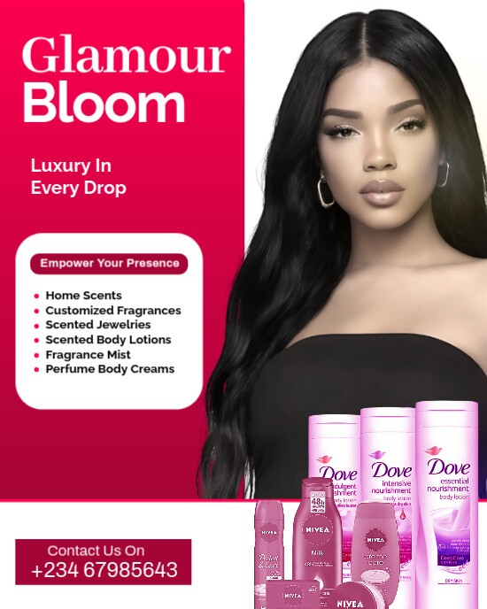 White Maximalist Beauty Products Promotion Instagram Portrait template