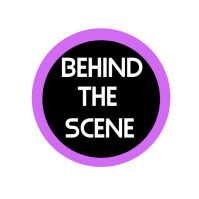 White Maximalist Behind The Scene Logo Logotyp template