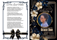 White Maximalist Bereavement Program A3 template