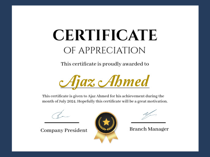 Copy of White Maximalist Best Award Achievement Certificate ...