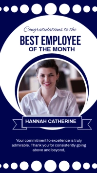White Maximalist Best Employee Of The Month Template Instagram Story