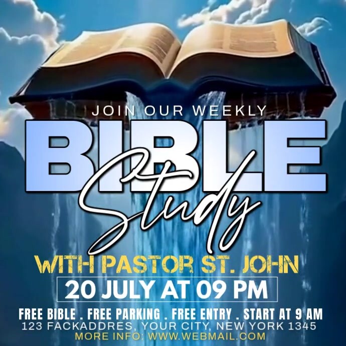 Copy of White Maximalist Bible Study Instagram Post | PosterMyWall