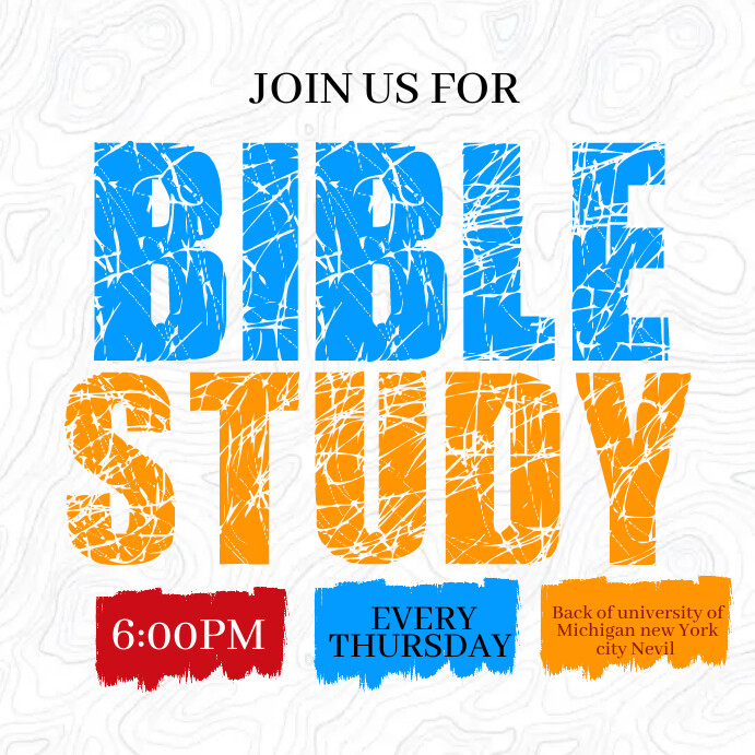 Copy of White Maximalist Bible Study Instagram Post | PosterMyWall