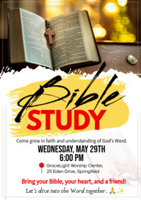 White Bible Study A4 Template