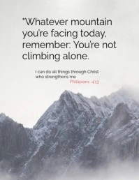 White Maximalist Bible Verse Flyer (us Letter) template