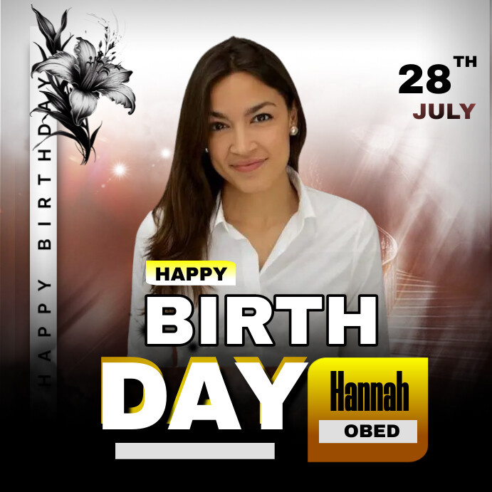 Plantilla de White Maximalist Birthday Design Square (1:1 | PosterMyWall