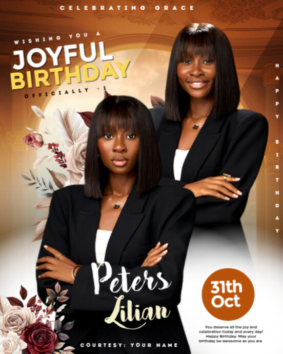 Copy of White Maximalist Birthday Design Template Instagram Portrait ...