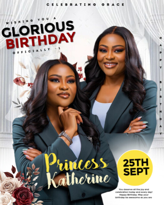 Copy of White Maximalist Birthday Design Template Instagram Portrait ...
