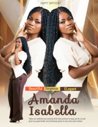 White Maximalist Birthday Flyer (us Letter) template