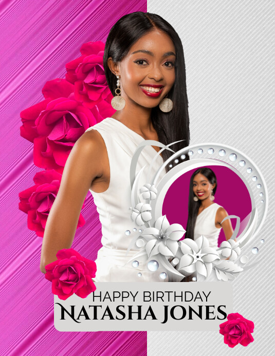 Copy of White Maximalist Birthday Flyer (us Letter) | PosterMyWall