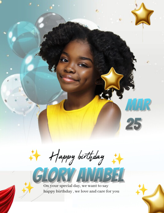 Copy of White Maximalist Birthday Flyer (us Letter) | PosterMyWall