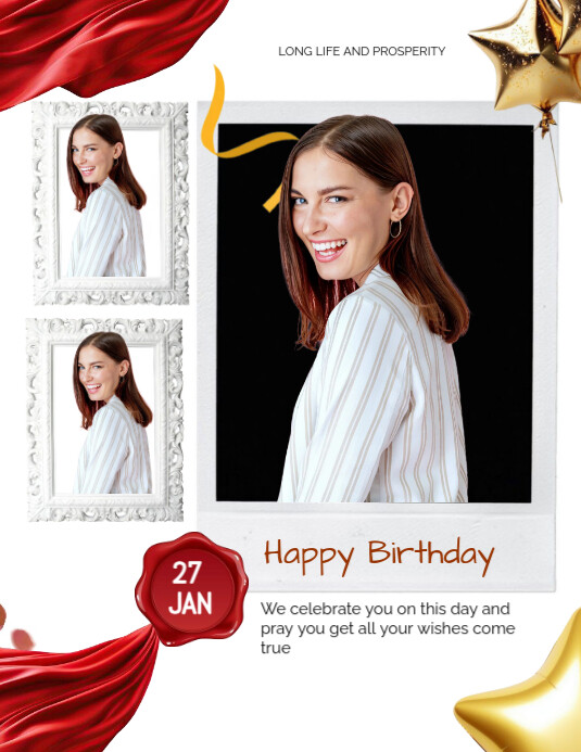 Copy of White Maximalist Birthday Flyer (us Letter) | PosterMyWall