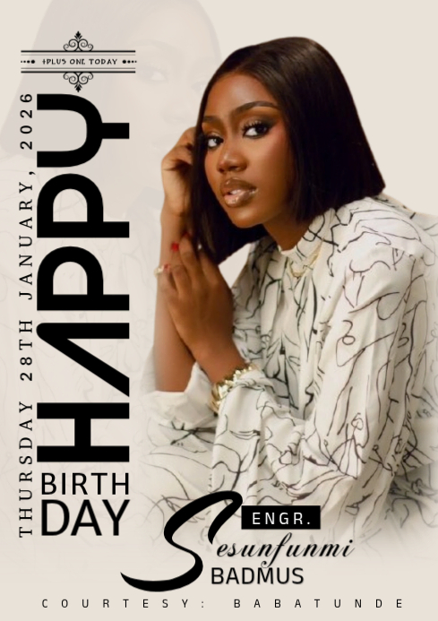 White Maximalist Birthday Flyer A4 Template | PosterMyWall