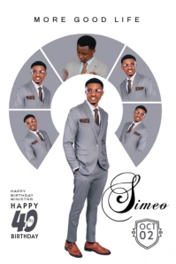 White Maximalist Birthday Flyer  Banner 4' × 6' template