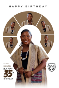 White Maximalist Birthday Flyer  Banner 4' × 6' template