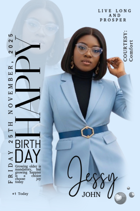 Copy of White Maximalist Birthday Flyer Banner 4' × 6' | PosterMyWall