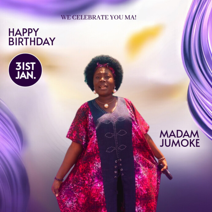 White Maximalist Birthday Flyer Design Instagram Post Template ...