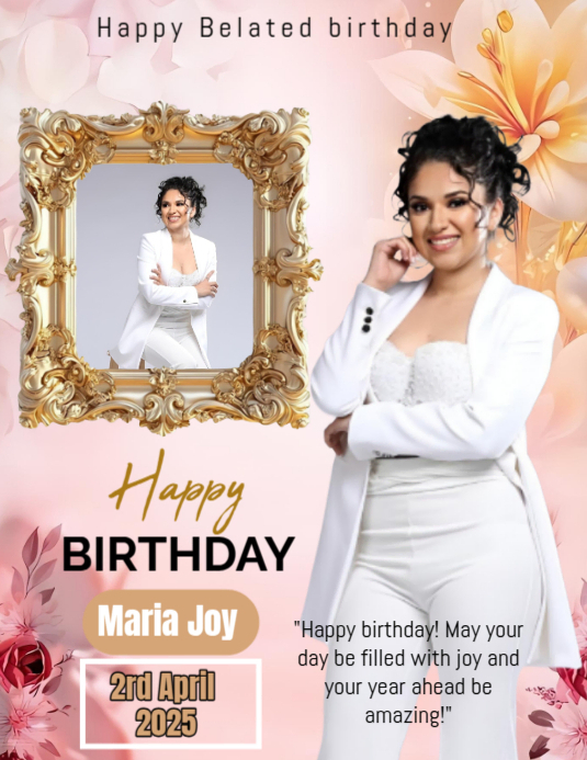 White Maximalist Birthday Flyer Flyer (us Letter) Template | PosterMyWall