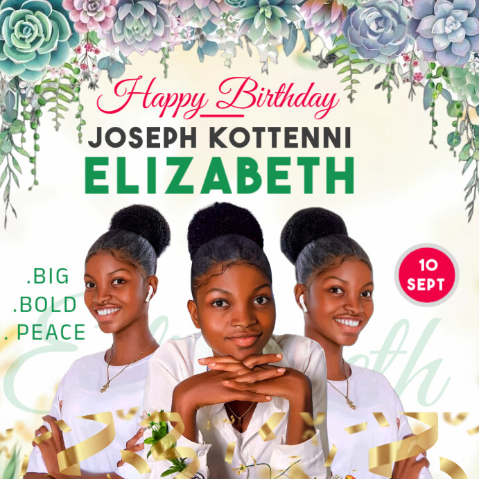 Copy of White Maximalist Birthday Flyer Instagram Post | PosterMyWall