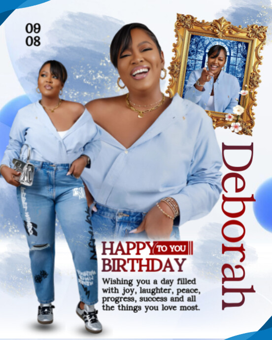 Copy of White Maximalist Birthday Flyer Instagram Portrait | PosterMyWall