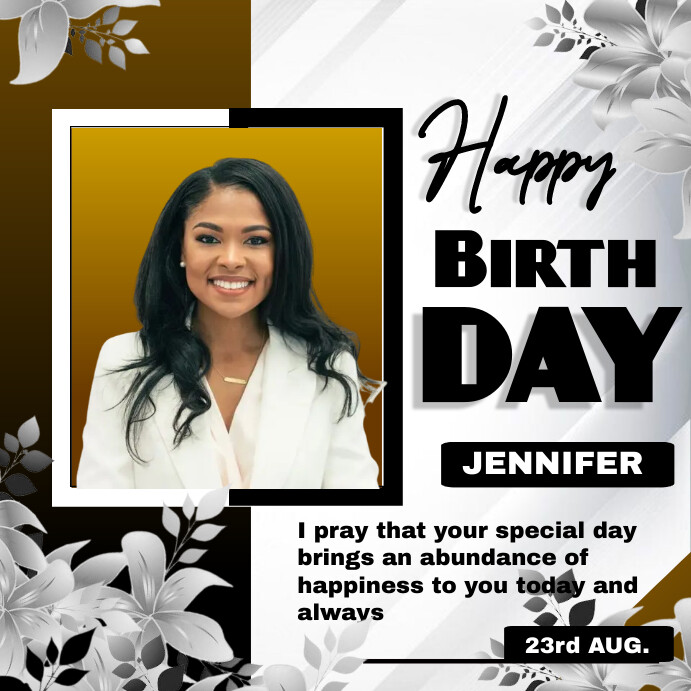 Copy of White Maximalist Birthday Flyer Square (1:1) | PosterMyWall
