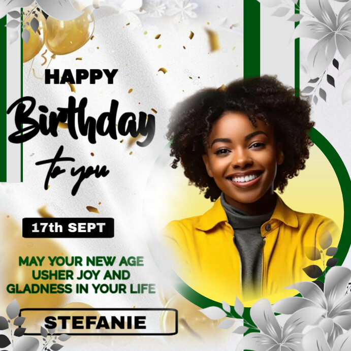 Copy of White Maximalist Birthday Flyer Square (1:1) | PosterMyWall