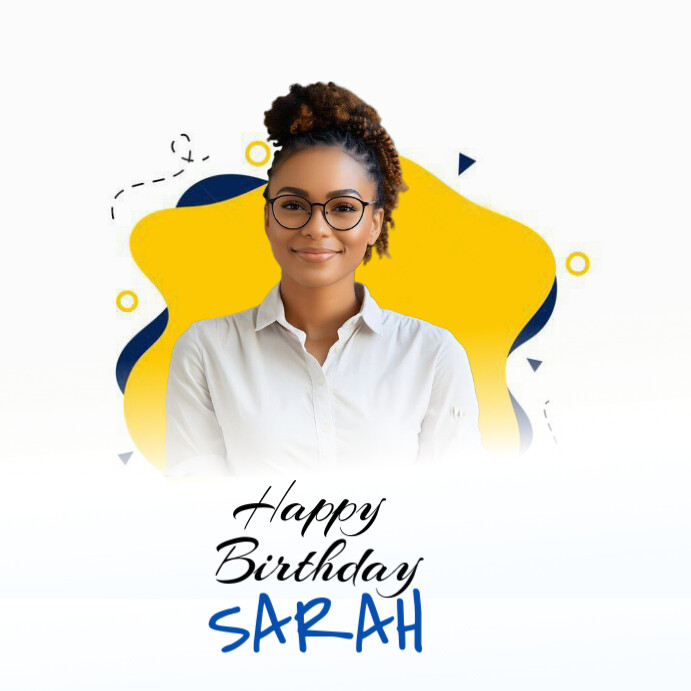 White Maximalist Birthday Instagram Post Template | PosterMyWall