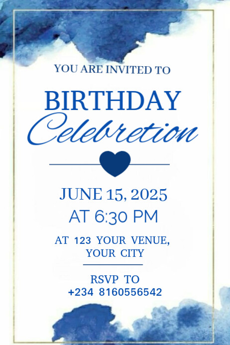 Plantilla de White Maximalist Birthday Invitation Poster | PosterMyWall