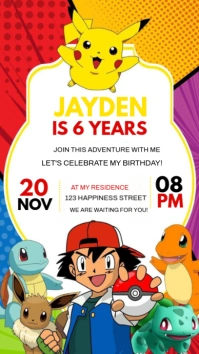 White Maximalist Birthday Theme Party  Instagram Story template