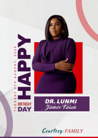 White Maximalist Birthdays Flyer  A4 template