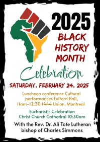 White Maximalist Black History Month  A4 template