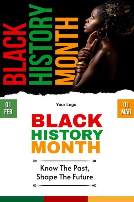 White Maximalist Black History Month Poster Template | PosterMyWall